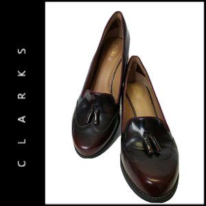 Clarks Women's Burgundy Loafers